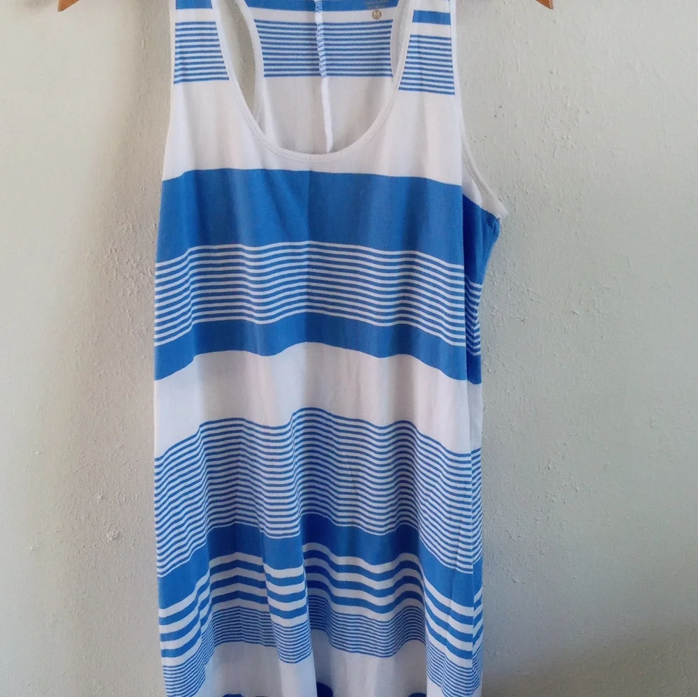 LILLY PULITZER "Melle" Bay Blue Coconut Stripe Pullover Dress | M - Picture 7 of 8